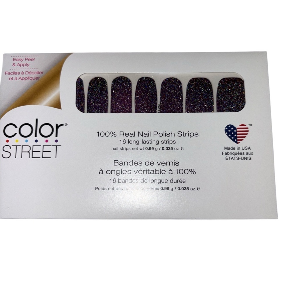 Color Street nail strips 100% real polish strips Night Terror style New in pack